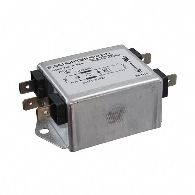 5500.2074 LINE FILTER 125/250VAC 16A CHASS