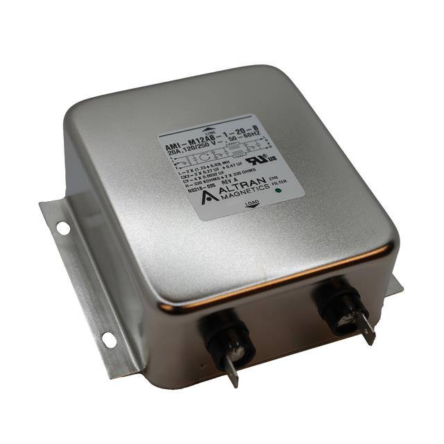 AMI-M12AB-1-20-B LINE FILTER 250VAC 20A CHASS MNT