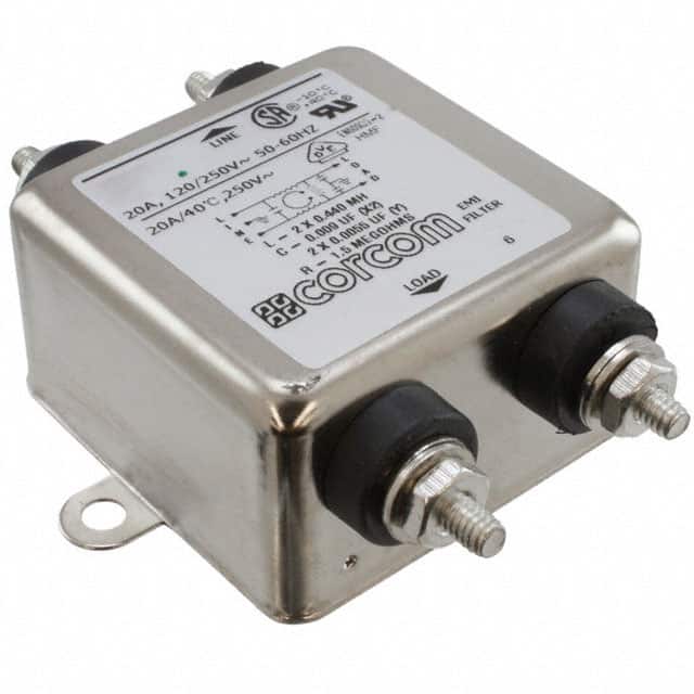 1-6609021-3 LINE FILTER 250VAC 20A CHASS MNT