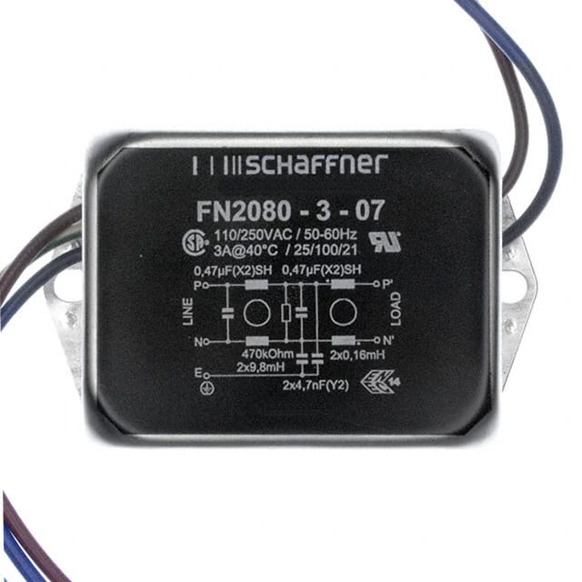FN2080-3-07 LINE FILTER 110/250VAC 3A CHAS