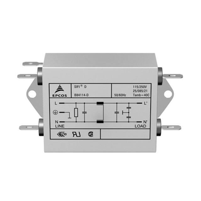B84114D0000B110 LINE FILTER 250VDC/VAC 10A CHASS