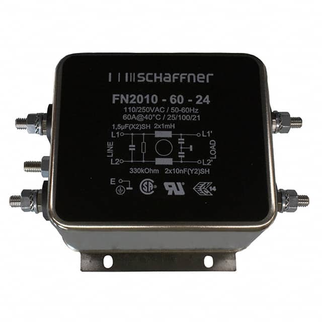 FN2010-60-24 LINE FILTER 250VAC 60A CHASS MNT