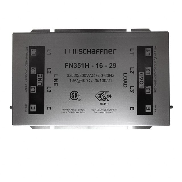 FN351H-16-29 LINE FILTER 16A CHASSIS MOUNT