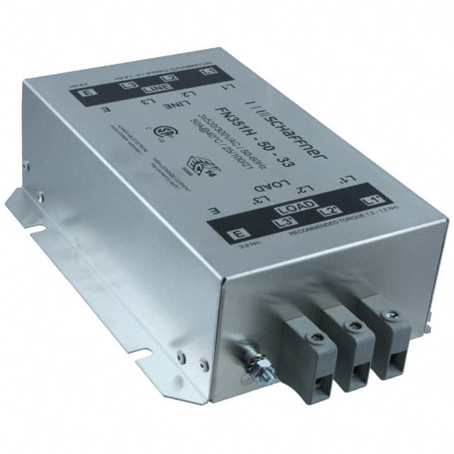 FN351H-50-33 LINE FILTER 50A CHASSIS MOUNT