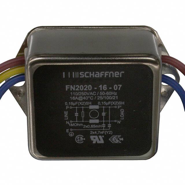 FN2020-16-07 LINE FILTER 250VAC 16A CHASS MNT