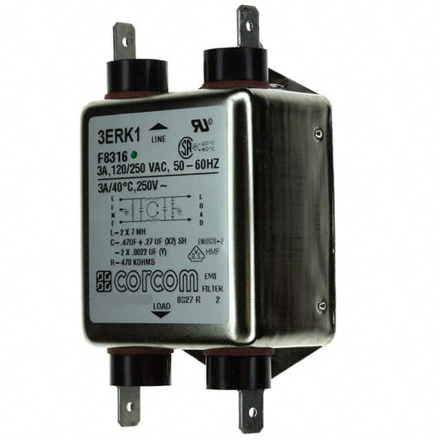 1-1609036-7 LINE FILTER 250VAC 3A CHASS MNT