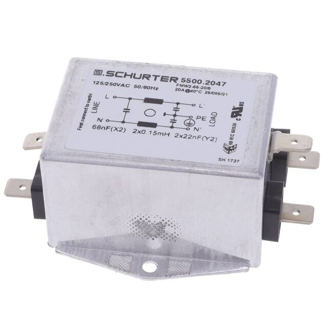 5500.2047 LINE FILTER 125/250VAC 20A CHASS