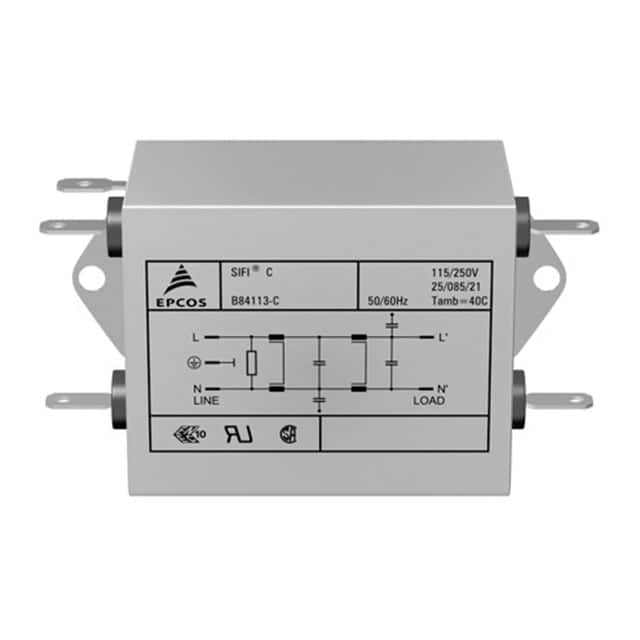 B84113C0000B060 LINE FILTER 250VDC/VAC 6A CHASS
