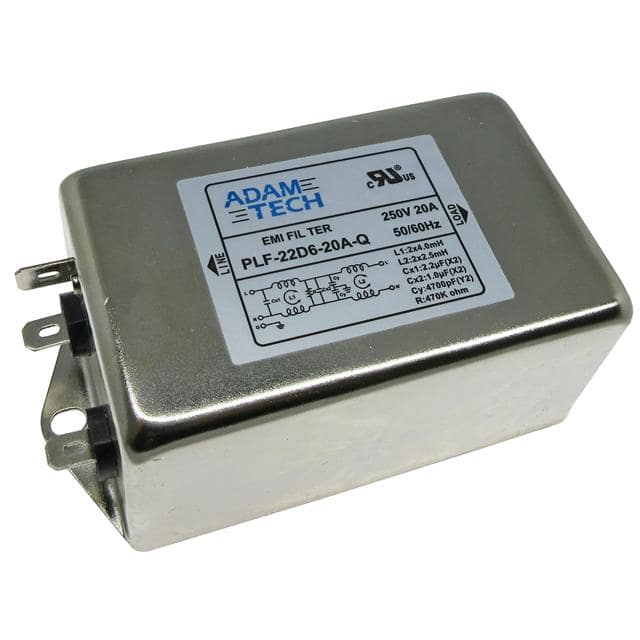 PLF-22D6-20A-Q EMI/RF LINE FILTER, 115/250VAC 2
