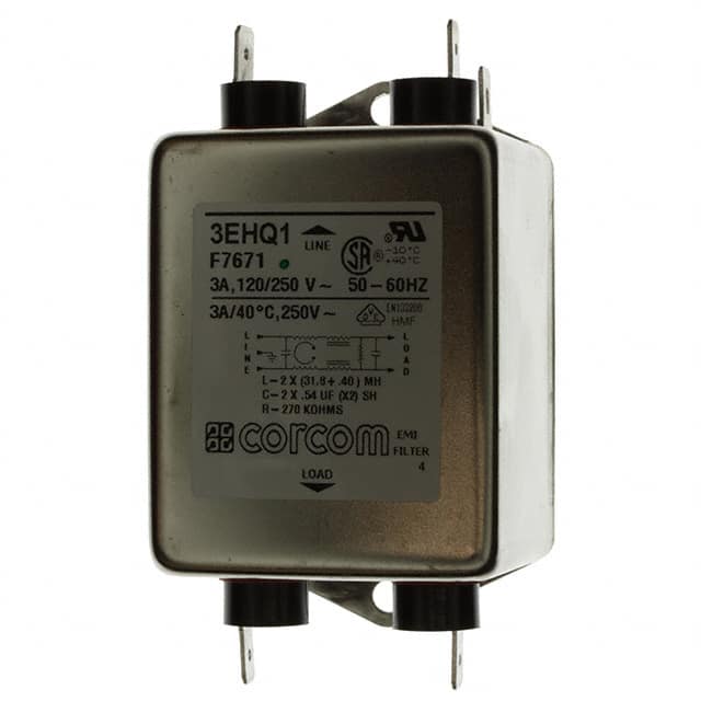 3EHQ1 LINE FILTER 250VAC 3A CHASS MNT