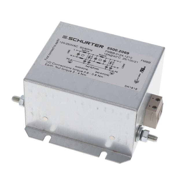 5500.2069 LINE FILTER 125/250VAC 12A CHASS