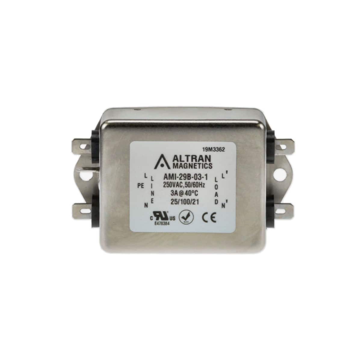 AMI-29B-3-1 LINE FILTER 3A 110/250VAC CHASS