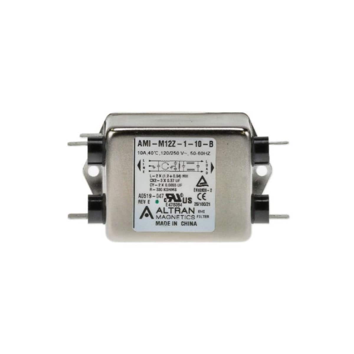 AMI-M12Z-1-10-B POWER LINE EMI FILTER 10A 250VAC