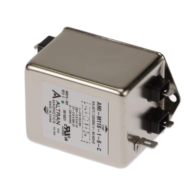 AMI-M11S-1-6-C POWER LINE EMI FILTER 6A 250VAC