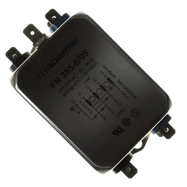 FN355-6-05 LINE FILTER 6A CHASSIS MOUNT