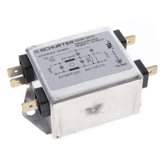 5500.2031 LINE FILTER 125/250VAC 6A CHAS
