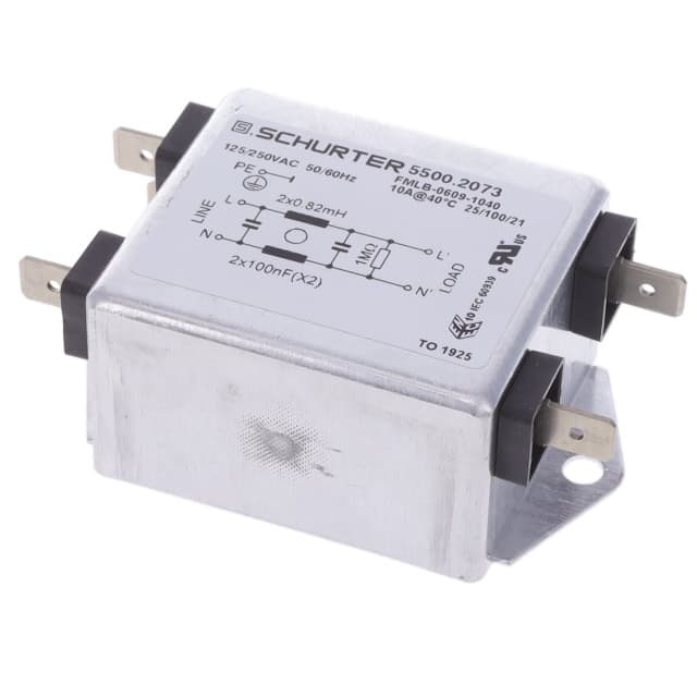 5500.2073 LINE FILTER 125/250VAC 10A CHASS