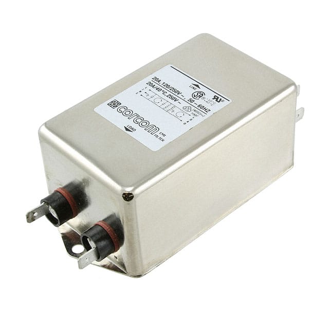 6609038-1 LINE FILTER 250VAC 20A CHASS MNT