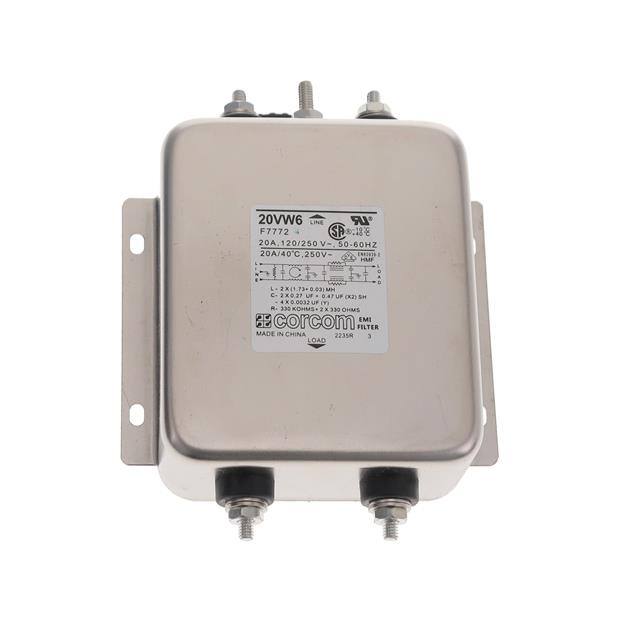 20VW6 LINE FILTER 250VAC 20A CHASS MNT
