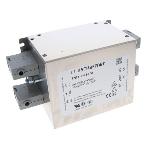 FN2410H-60-34 LINE FILTER 520/300VAC 60A CHASS