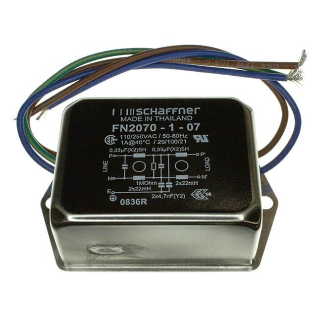 FN2070-1-07 LINE FILTER 110/250VAC 1A CHAS