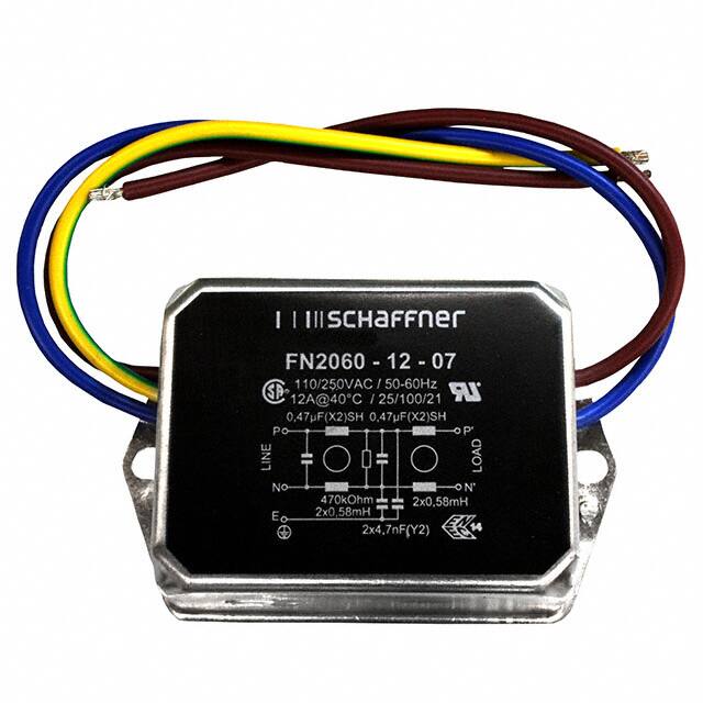 FN2060-12-07 LINE FILTER 250VAC 12A CHASS MNT