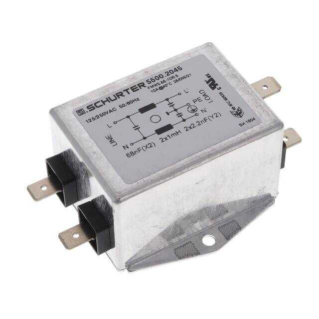 5500.2045 LINE FILTER 125/250VAC 10A CHASS