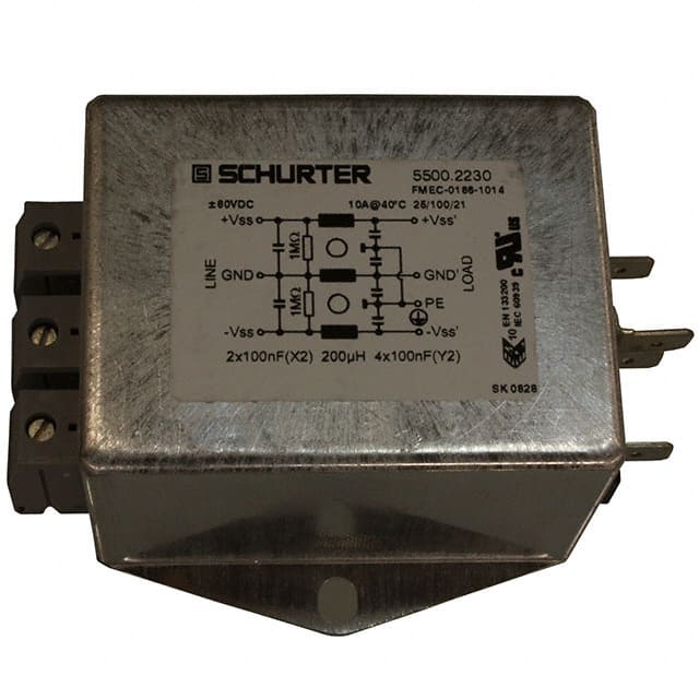 5500.2230 LINE FILTER 80VDC 10A CHASS MNT
