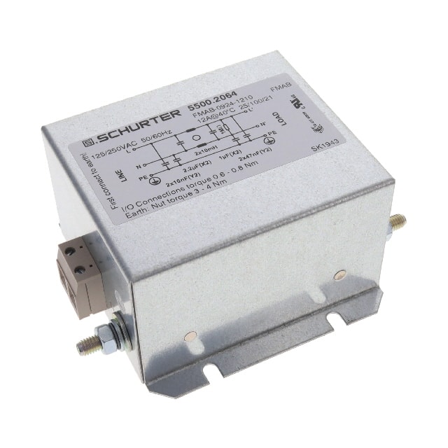5500.2064 LINE FILTER 125/250VAC 12A CHASS