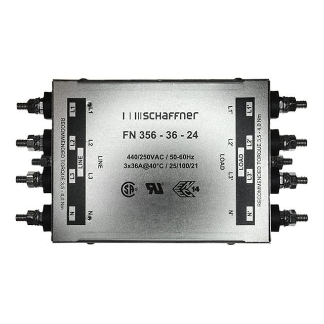 FN356-36-24 LINE FILTER 36A CHASSIS MOUNT