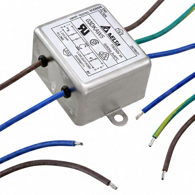 03DKAW5 LINE FILTER 115/250VAC 3A CHAS