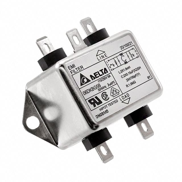 06DKBG5B LINE FILTER 115/250VAC 6A CHAS