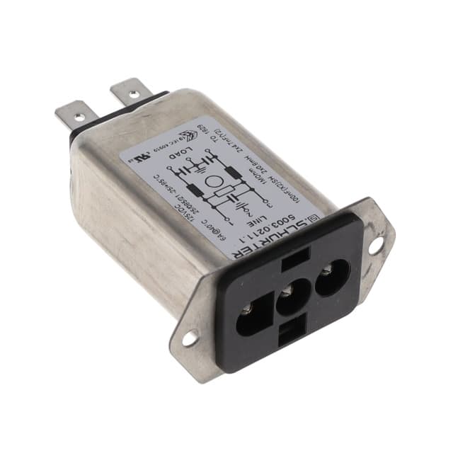 5003.0211.1 PWR ENT RCPT 125VDC 6A PANEL QC