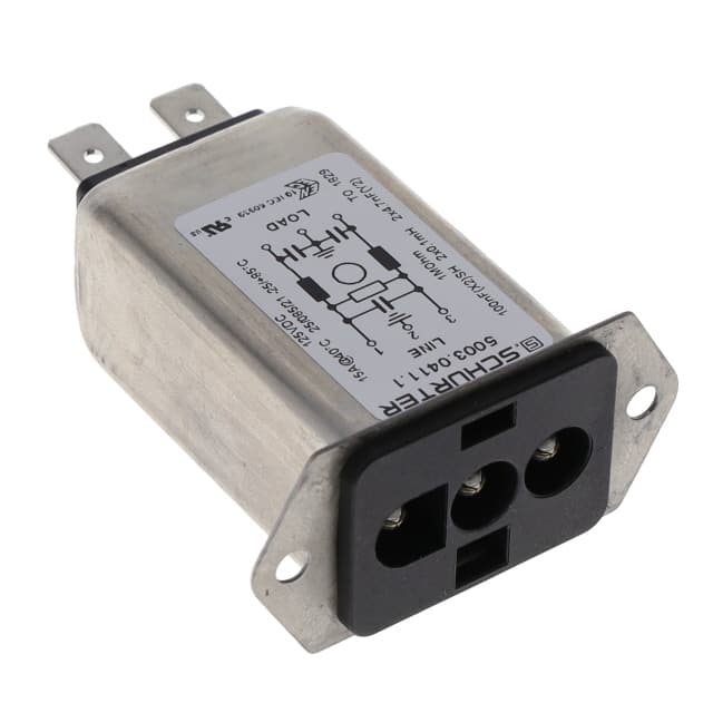 5003.0411.1 PWR ENT RCPT 125VDC 15A PANEL QC