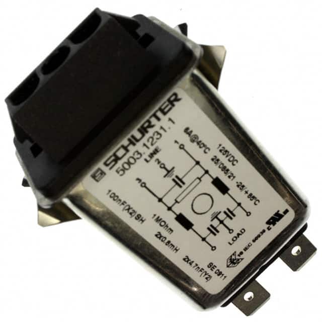 5003.1231.1 PWR ENT RCPT 125VDC 6A PANEL QC