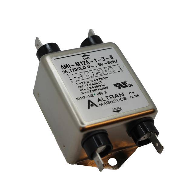 AMI-M12A-1-3-B LINE FILTER 250VAC 1A CHASS MNT