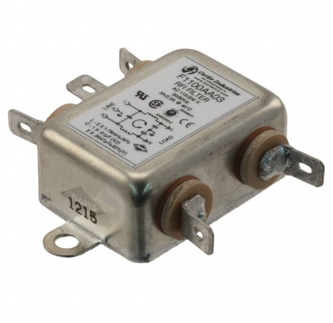 F1100AA03 LINE FILTER 250VAC 3A CHASS MNT