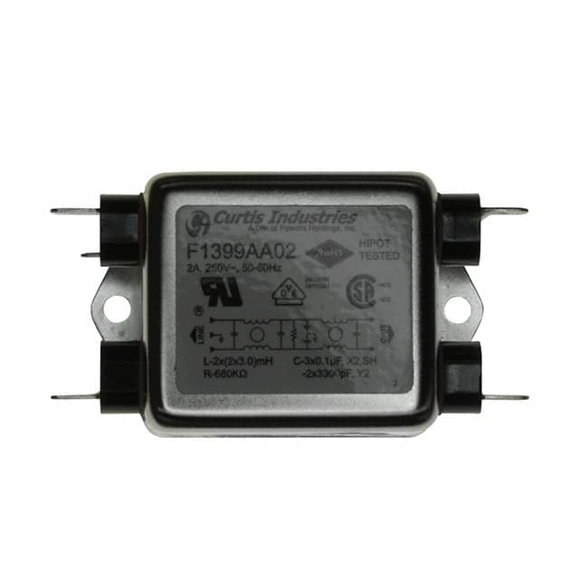 F1399AA02 LINE FILTER 250VAC 2A CHASS MNT
