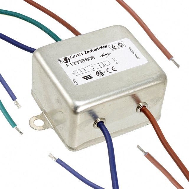 F1299BB06 LINE FILTER 250VAC 6A CHASS MNT