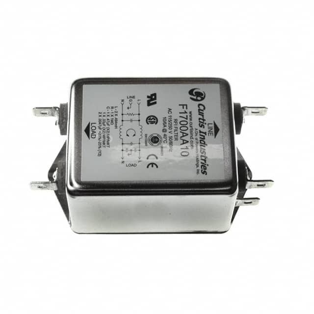 F1700AA10 LINE FILTER 250VAC 10A CHASS MNT