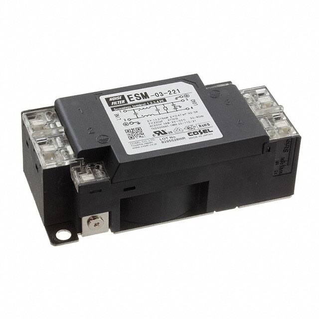 ESM-03-221 LINE FILTER 250VDC/VAC 3A CHAS