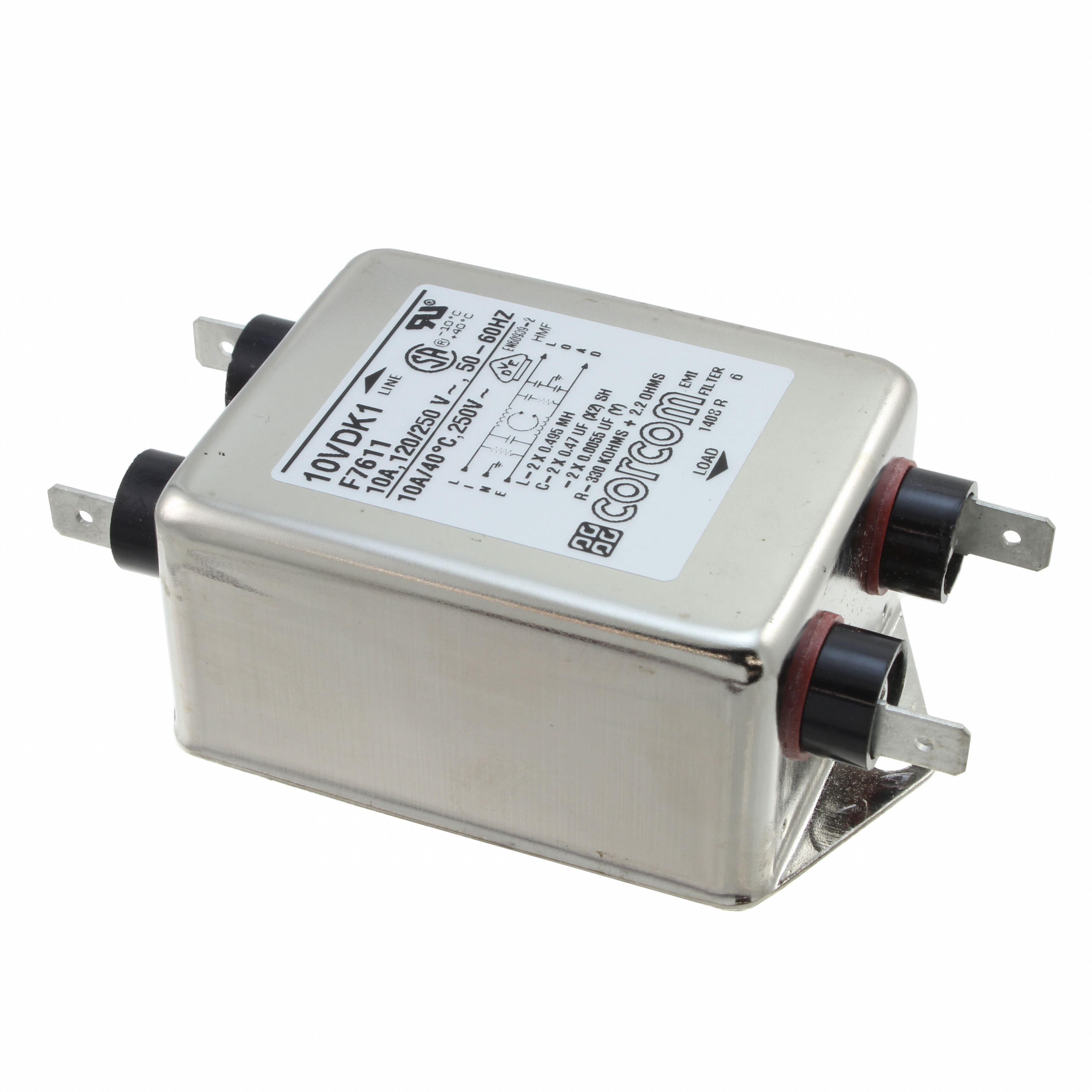10VDK1 LINE FILTER 250VAC 10A CHASS MNT