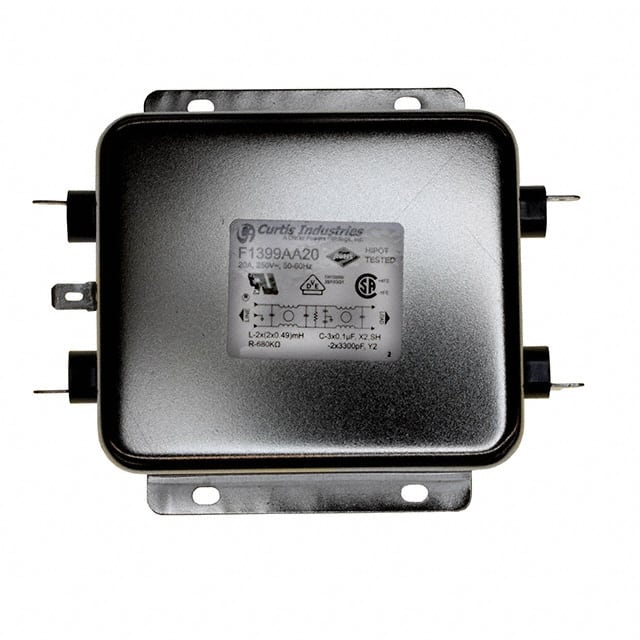 F1399AA20 LINE FILTER 250VAC 20A CHASS MNT