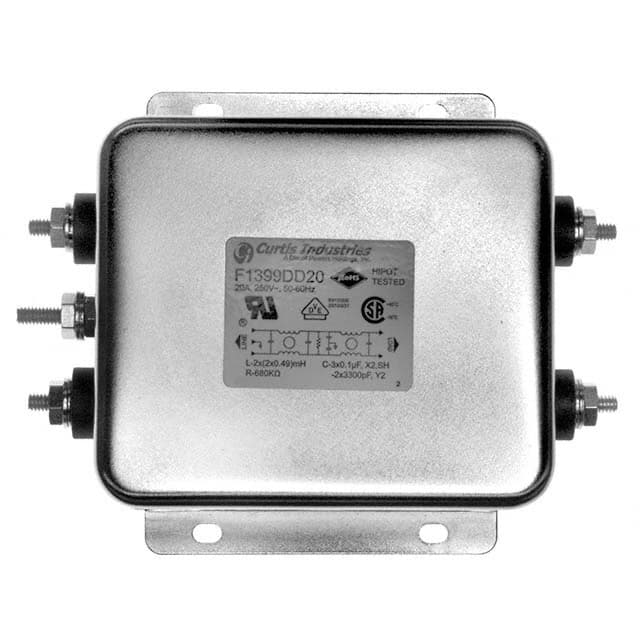 F1399DD20 LINE FILTER 250VAC 20A CHASS MNT