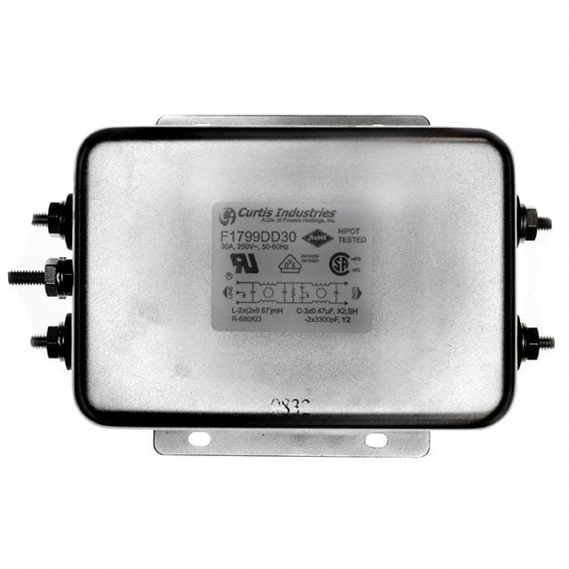 F1799DD30 LINE FILTER 250VAC 30A CHASS MNT