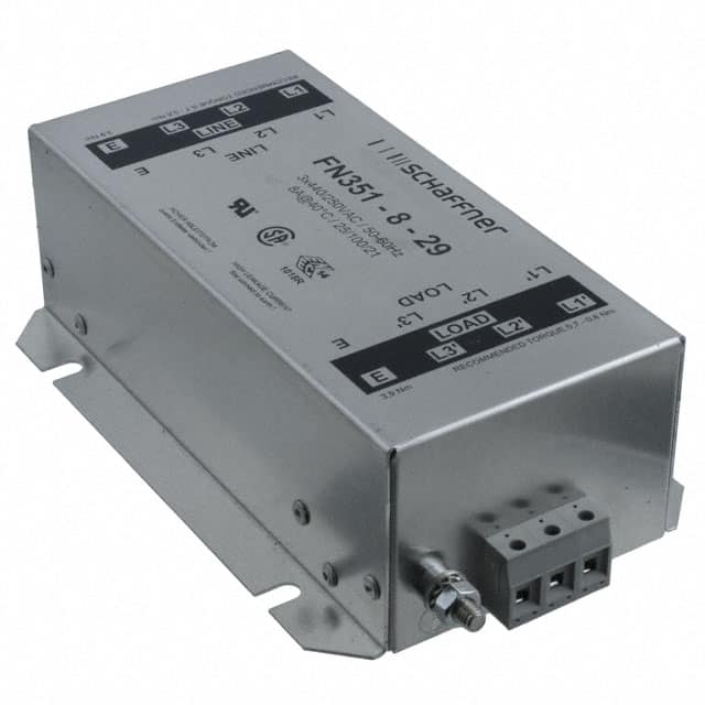 FN351-8-29 LINE FILTER 8A CHASSIS MOUNT