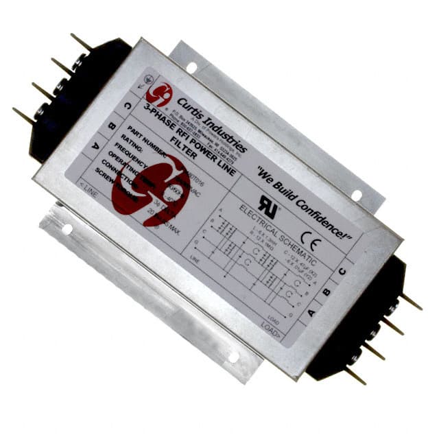 F3480T016 LINE FILTER 480VAC 16A CHASS MNT