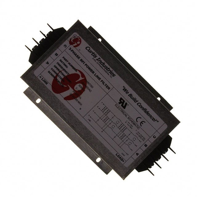 F3480T050 LINE FILTER 480VAC 50A CHASS MNT