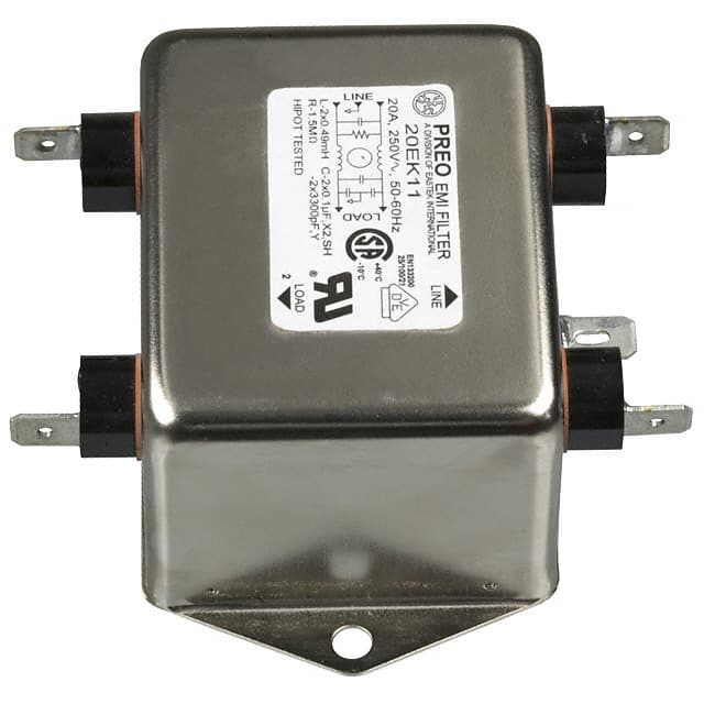 20EK11 LINE FILTER 250VAC 20A CHASS MNT
