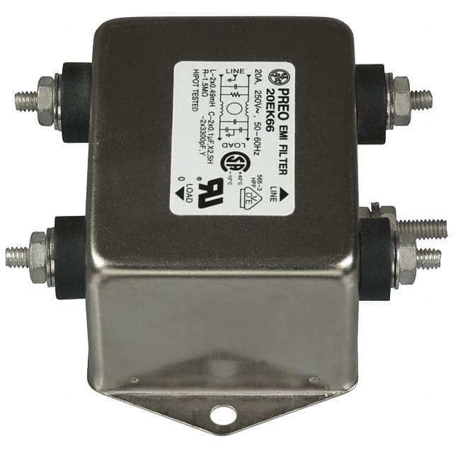 20EK66 LINE FILTER 250VAC 20A CHASS MNT